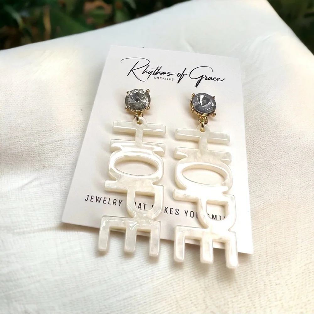 Wear Your Hope: Inspirational Dangle Earrings | Perfect Motivational Gift! NWT